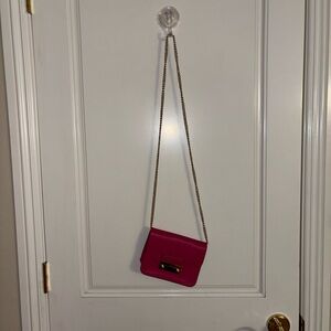 Furla Fuchsia Crossbody Bag with Gold Chain